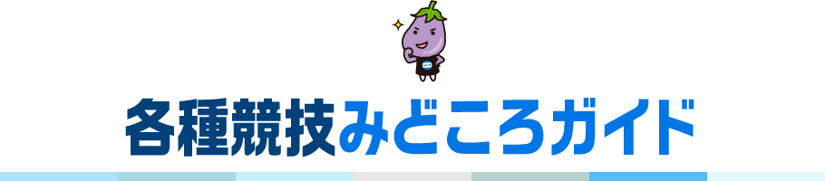 各種競技みどころガイド