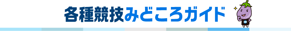 各種競技みどころガイド